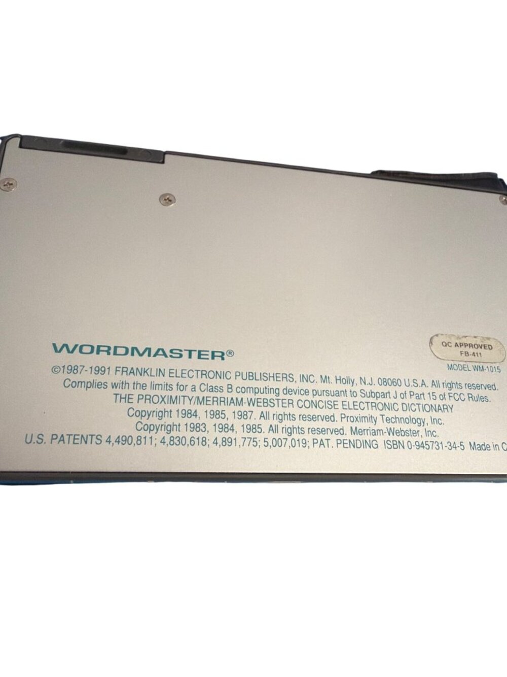 Vintage Franklin Wordmaster Electronic Dictionary Model WM-1015 Protective Case - Picture 6 of 7